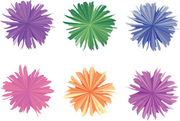 paper flower vector six varient pack
