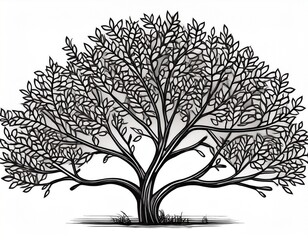 Obraz premium branch of a tree isolated on white background