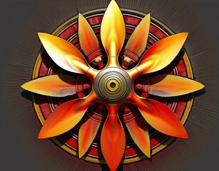 abstract propeller with central hub