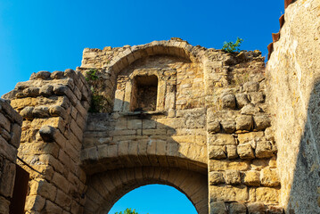 Fortified walls of Peratallada, Girona, Catalonia, Spain