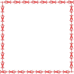Simple Square Frame with White Background, Unique Border Frame and Photo Frame, Red Frame