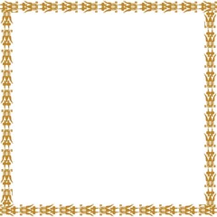 Simple Square Frame with White Background, Unique Border Frame and Photo Frame, Sharp Golden Frame