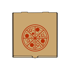 pizza box illustration