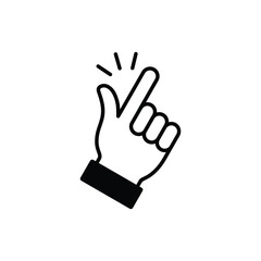  Finger snapping icon symbol. Easy icon vector.