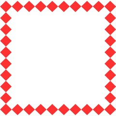 Simple Square Frame with White Background, Border Frame and Photo Frame, Unique Red Color Frame