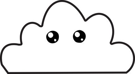 Layered Cartoon Green Bushes and Gray Hills Illustration