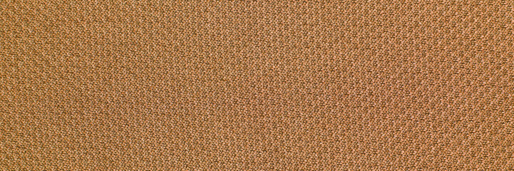 Textured brown fabric surface with detailed weave pattern and natural fiber material design.