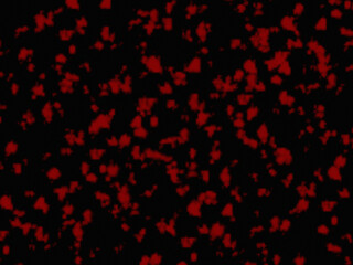 Abstract Red Splatters on Black Background: Dark Textured Pattern