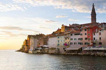 Fototapeta premium Explore charming Rovinj Croatia coastal town