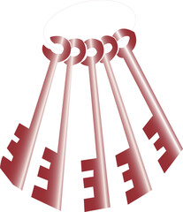 An antique gold key is the symbol for success and security in a business concept