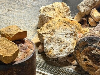 Pipes through which mineral water flowed