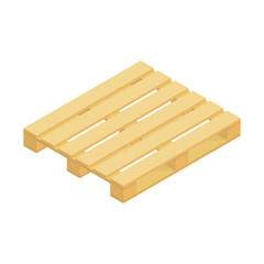 A wooden pallet seen in black and white, showing planks and spacing. A minimal symbol of storage, logistics, freight, and warehouse supply.