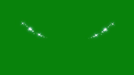 Magic FX with glitter sparkle trail, glowing doodle stars, white twinkling particles, starlight dust line, fairy sparkle burst, shining twinkle transition, glitter confetti trail on green screen.4k - Powered by Adobe