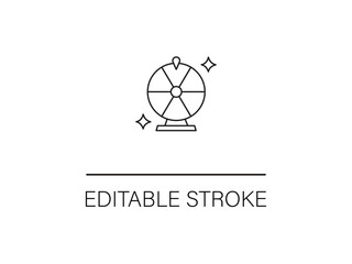 Spin the wheel for luck and fortune with this playful vector illustration, perfect for sweepstakes, games, and exciting promotions today.