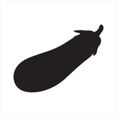 Eggplant silhouette vector, Eggplant icon vector