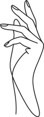 Elegant Feminine Hand Line Art Minimalist Illustration