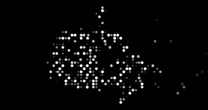 Abstract Dots Converging to Create Canada Map Shape