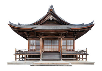 Fototapeta premium PNG Local rural japanese wood temple architecture building traditional.