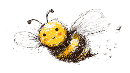 vector illustration of a bee