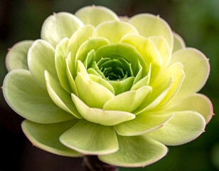 Close-up view of a succulent plant's vibrant, layered, and colorful petals