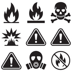 Danger warning sign vector 