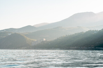 View of Gurzuf, a village on the Southern coast of Crimea.