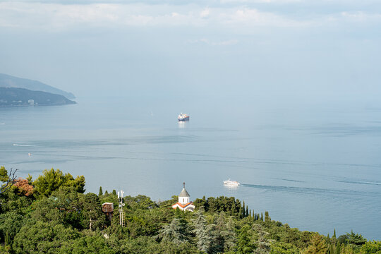 Top view of Oreanda village, Yalta, Crimea.