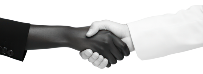PNG Handshake business concept woman.