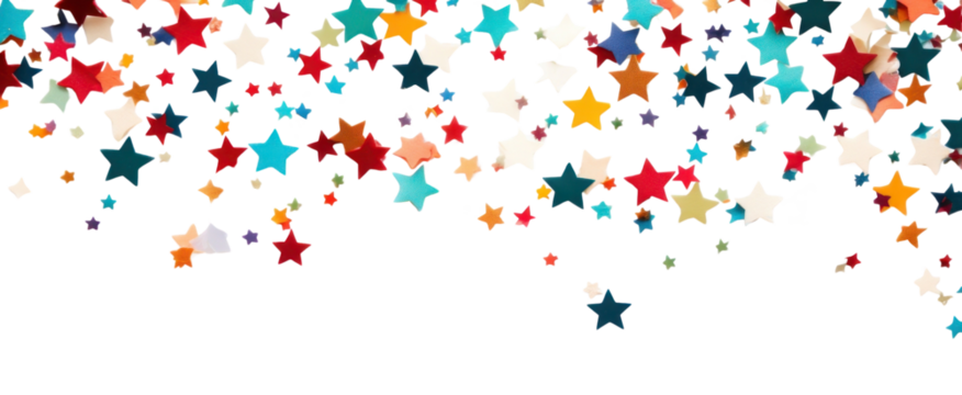PNG Star confetti border background paper stars.