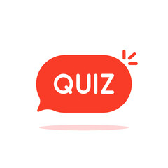 red quiz icon like game show for fun time