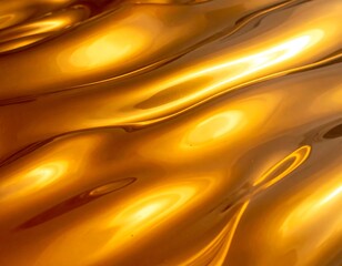 Close-up view of liquid gold, shimmering in soft light