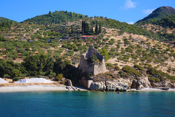 The pier of the Zograf Monastery on Mount Athos, Greece