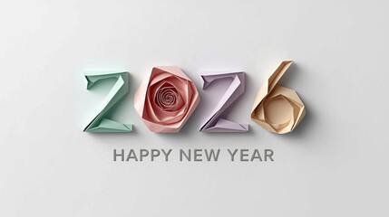 Happy New Year 2026 vector designs featuring modern and elegant interpretations of the numerals “2026.”