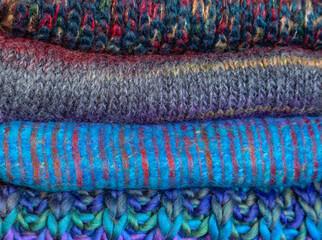 close up of colorful fabrics