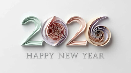 Happy New Year 2026 vector designs featuring modern and elegant interpretations of the numerals “2026.”
