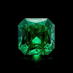 Fototapeta premium エメラルド 黒背景 Emerald Black Background （Generative AI）