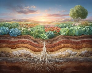 Soil health awareness with World Soil Day soil conservation awareness for World Soil Day sustainability , World Soil Day environmental care and soil health awareness illustration