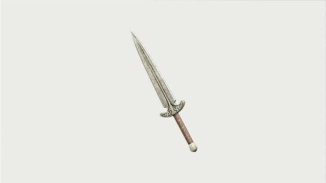 old knife weapon replica 360 animation