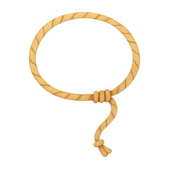 Obraz premium PNG Rope loop with knot
