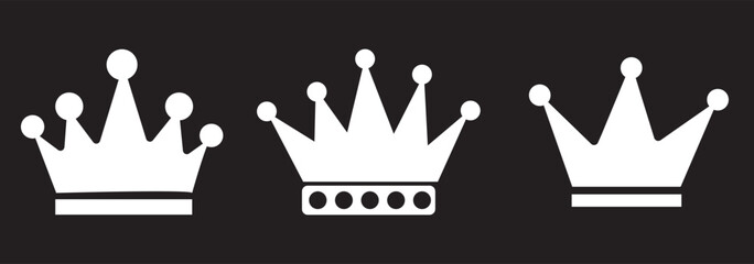 Crown icon vector. Royal sign symbol vector. King crown vector icon illustration isolated on white background. EPS 10 