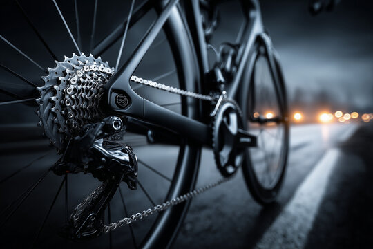 A modern bicycle focusing on the gear.