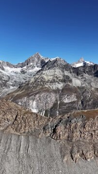 Hiking H&ouml;rnli Ridge to H&ouml;rnlih&uuml;tte, Matterhorn, Zermat, Switzerland