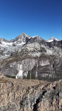 Hiking H&ouml;rnli Ridge to H&ouml;rnlih&uuml;tte, Matterhorn, Zermat, Switzerland