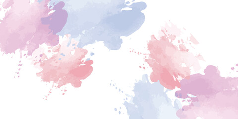 Pastel Vibrant watercolor paint brush. watercolour texture for cards, Brushstrokes and splashes.