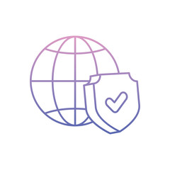 Travel Insurance icon clean and modern vector illustration