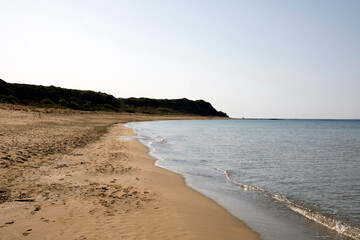 Kefalonia- Greece - August 15, 2025: Mounda beach needs Skala, Kefalonia,  Greece.