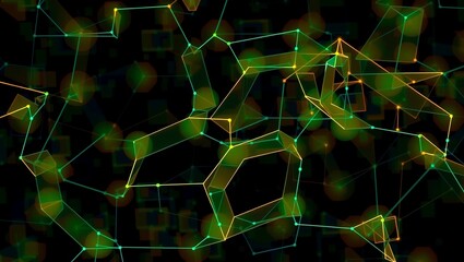 Futuristic Geometric Digital Network