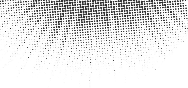 Black halftone wave pattern design with dynamic pulse and fading effect for audio branding, digital media, and creative web advertising use
