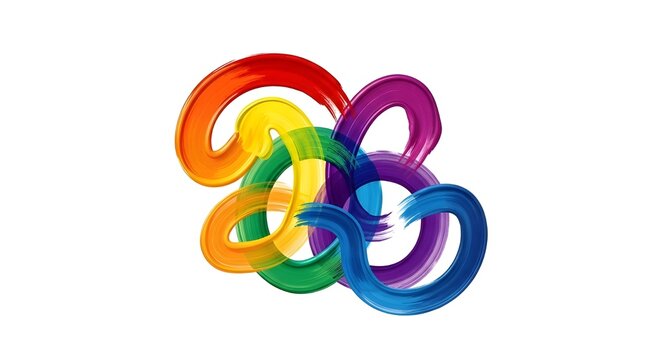Colecci&oacute;n de l&iacute;neas curvas coloridas y atrevidas con bucles aislados en blanco.
 Trazos de pincel ondulados y arremolinados audaces dibujados a mano.
 Garabatos y garabatos vectoriales infantiles simp