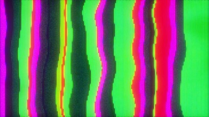 4K Abstract vertical glitch stripes in neon green, magenta, and black colors, concept of digital distortion, video signal error, cyberpunk aesthetic, modern media design, technology background, visual - Powered by Adobe